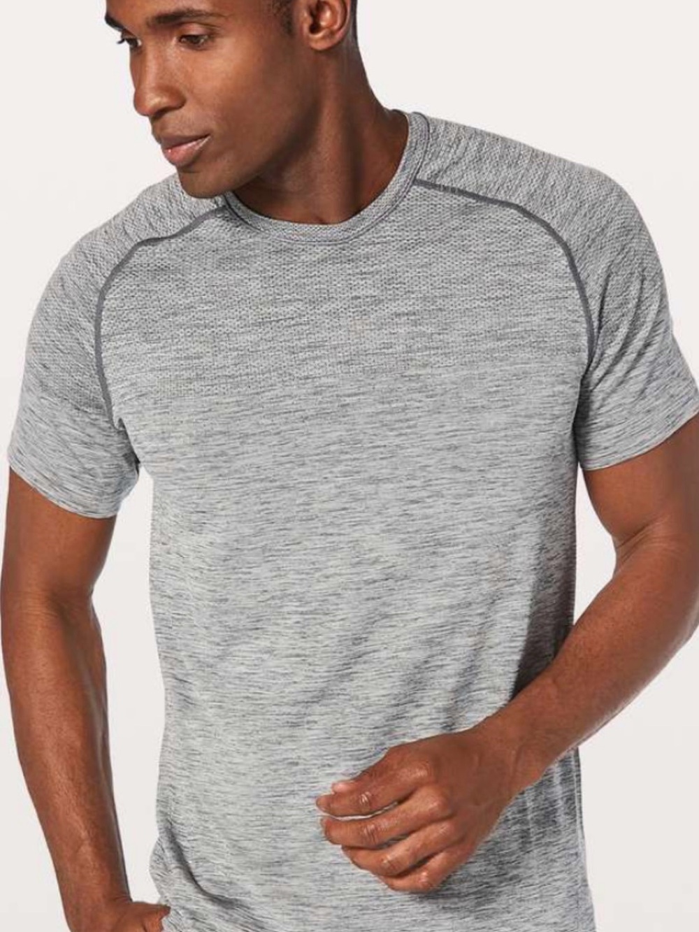 Lululemon Mens Metal Vent Tech Short Sleeve Shirt Heathered Grey Size Large